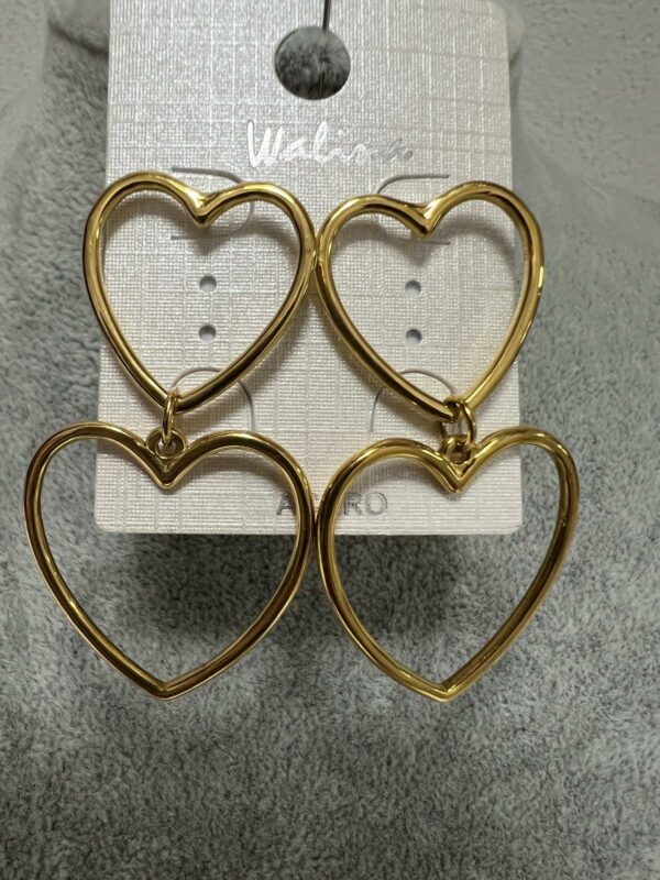 Pendientes Modelo Dos Corazones