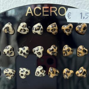 Pendientes Modelo Corazón de Leopardo