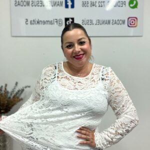 Blusa encaje blanca