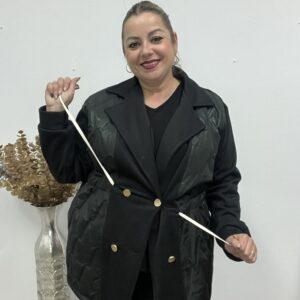 Chaqueta acolchada negra